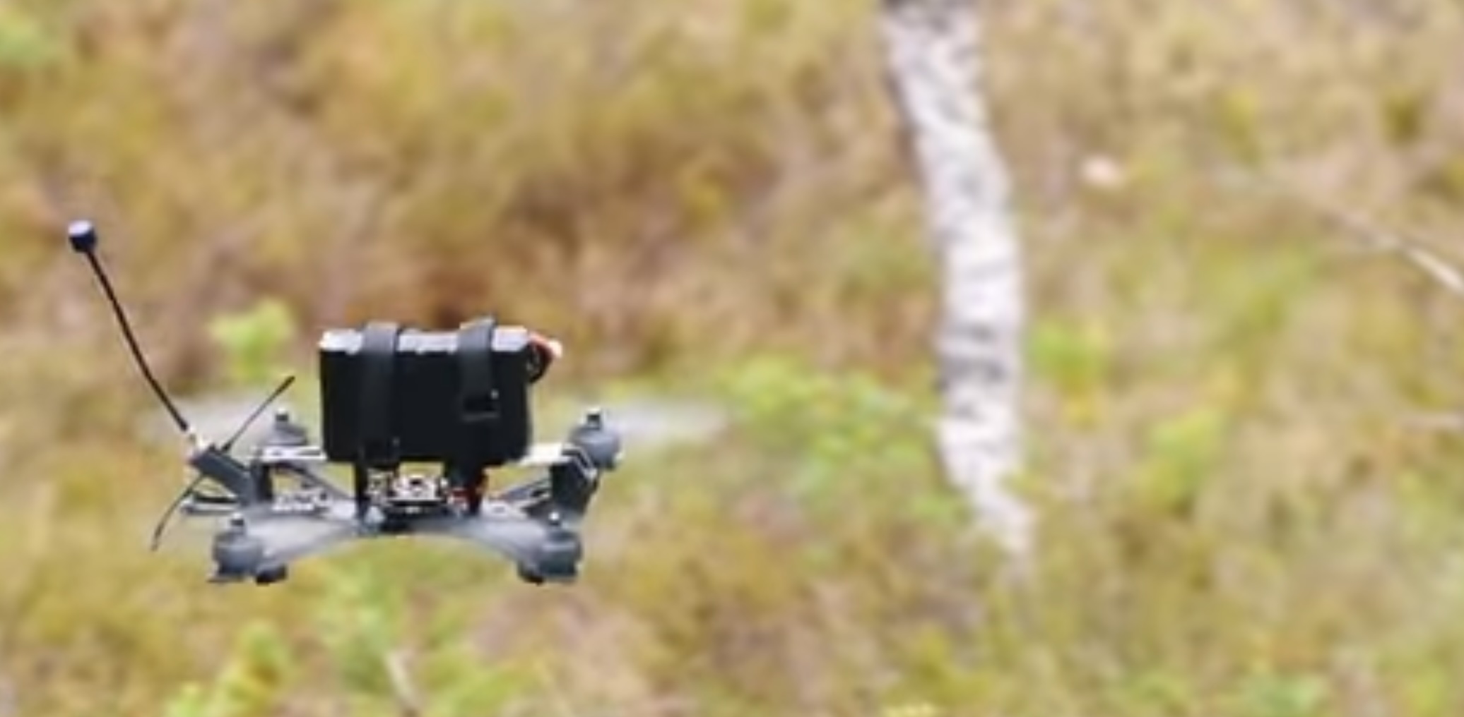 FPV drone in flight